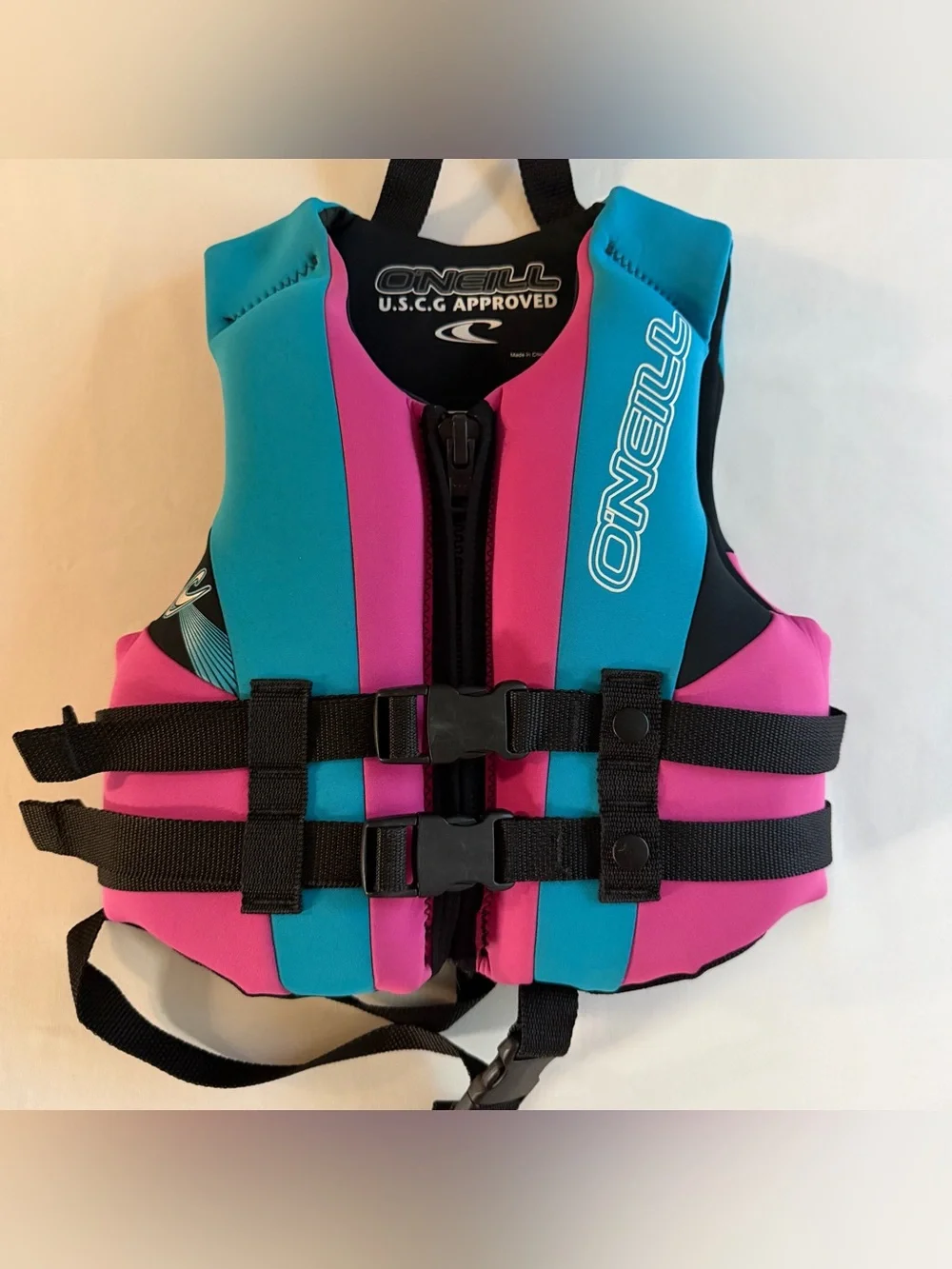 O’Neill Child Life Vest Jacket 30-50 LBS Buckle USCG Approved Floatation Aid